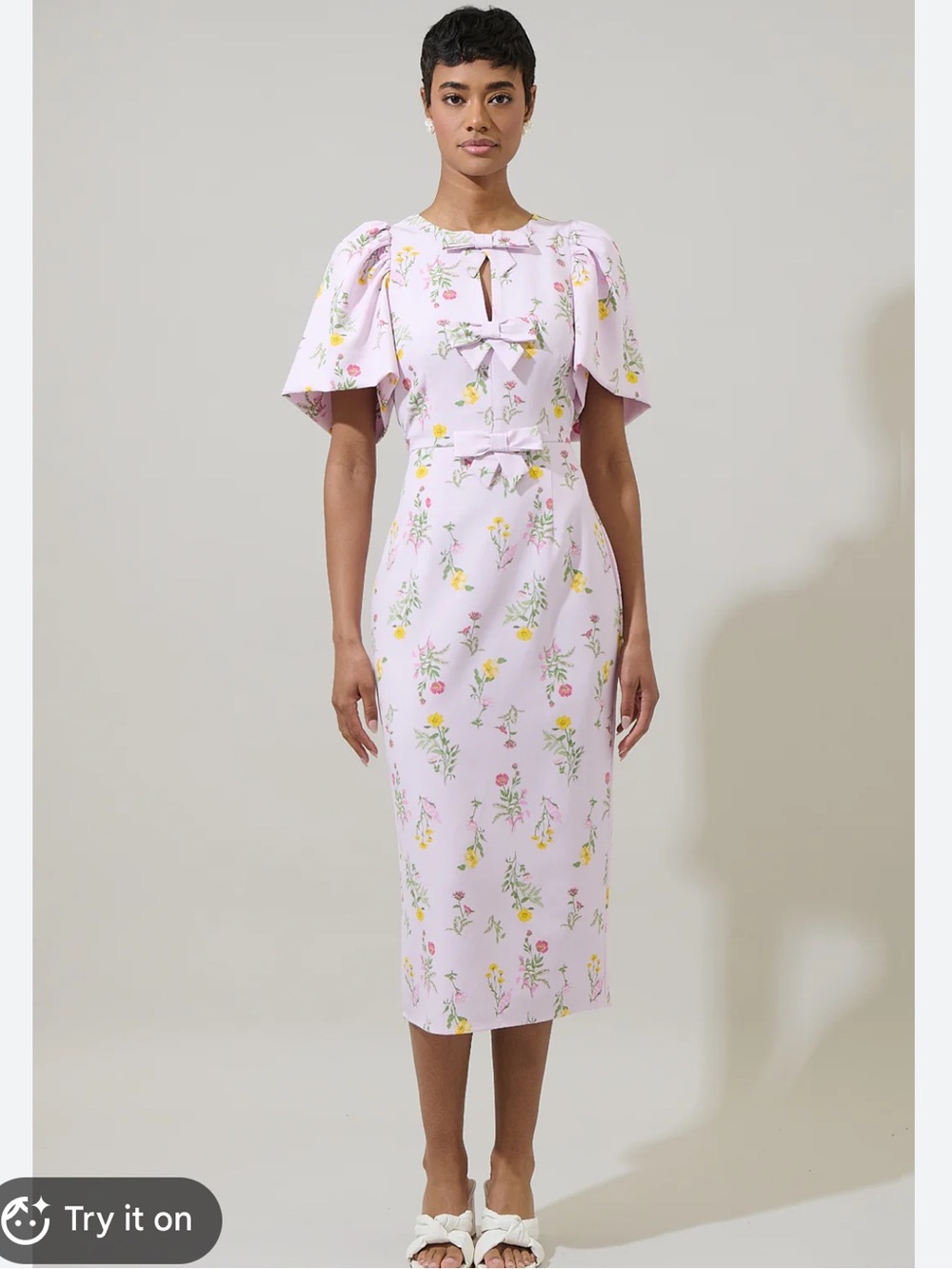 Margote Floral Tania Short Sleeve Midi Dress XL NWT